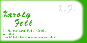 karoly fell business card
